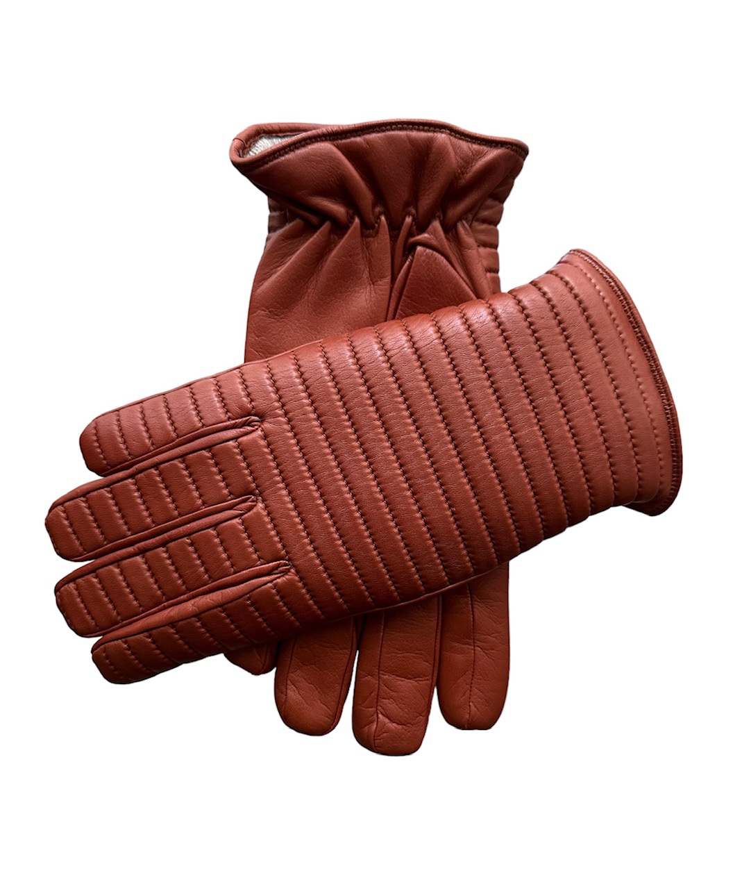 Nappa quilted cashmere lined