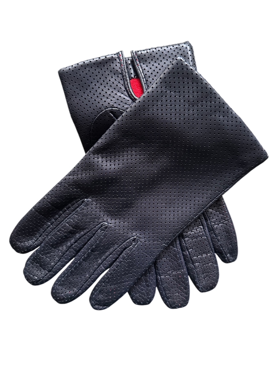 Punching Nappa gloves cashmere lined