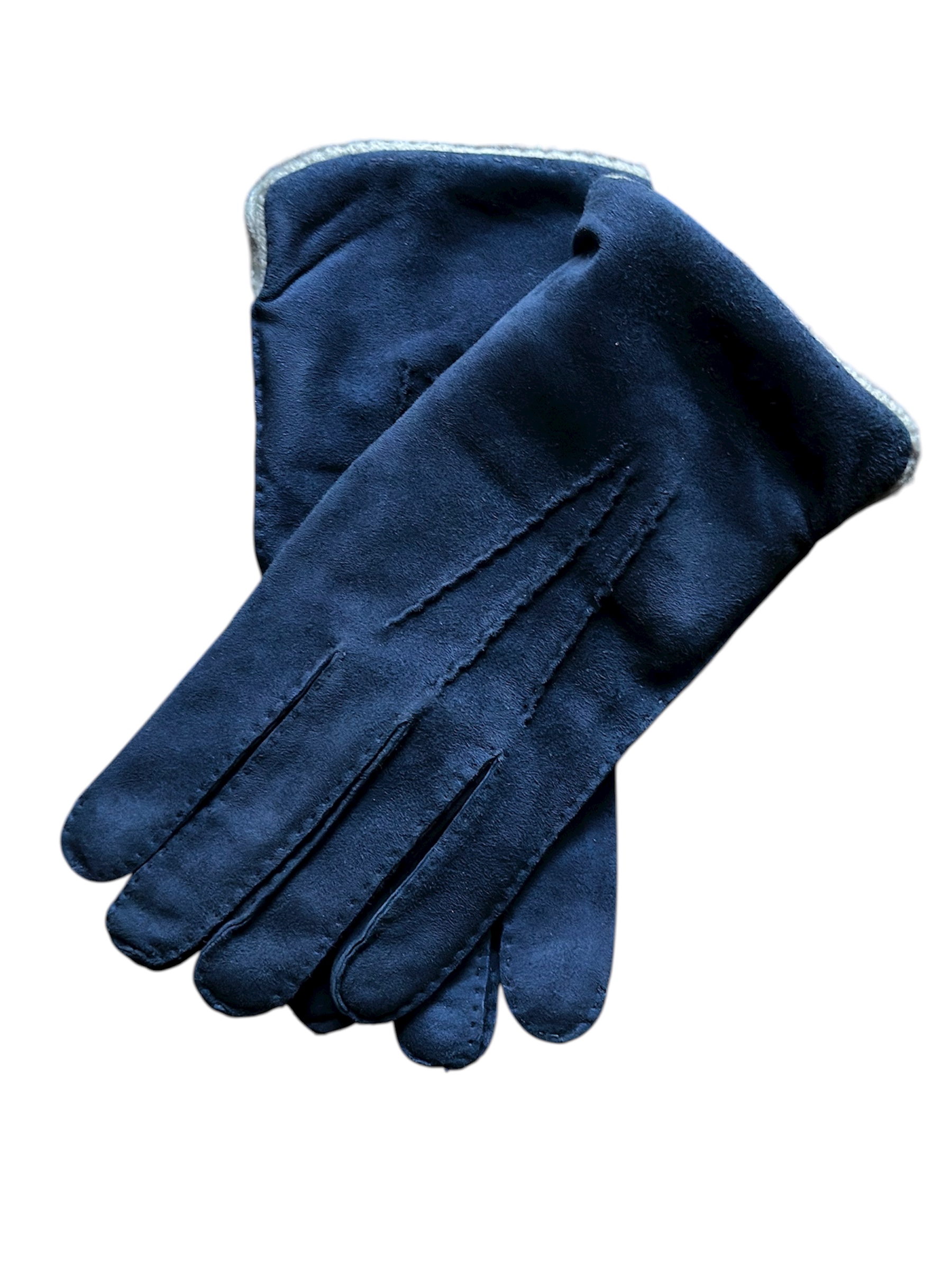Suede leather gloves  hand sewn cashmere lined (in stock)