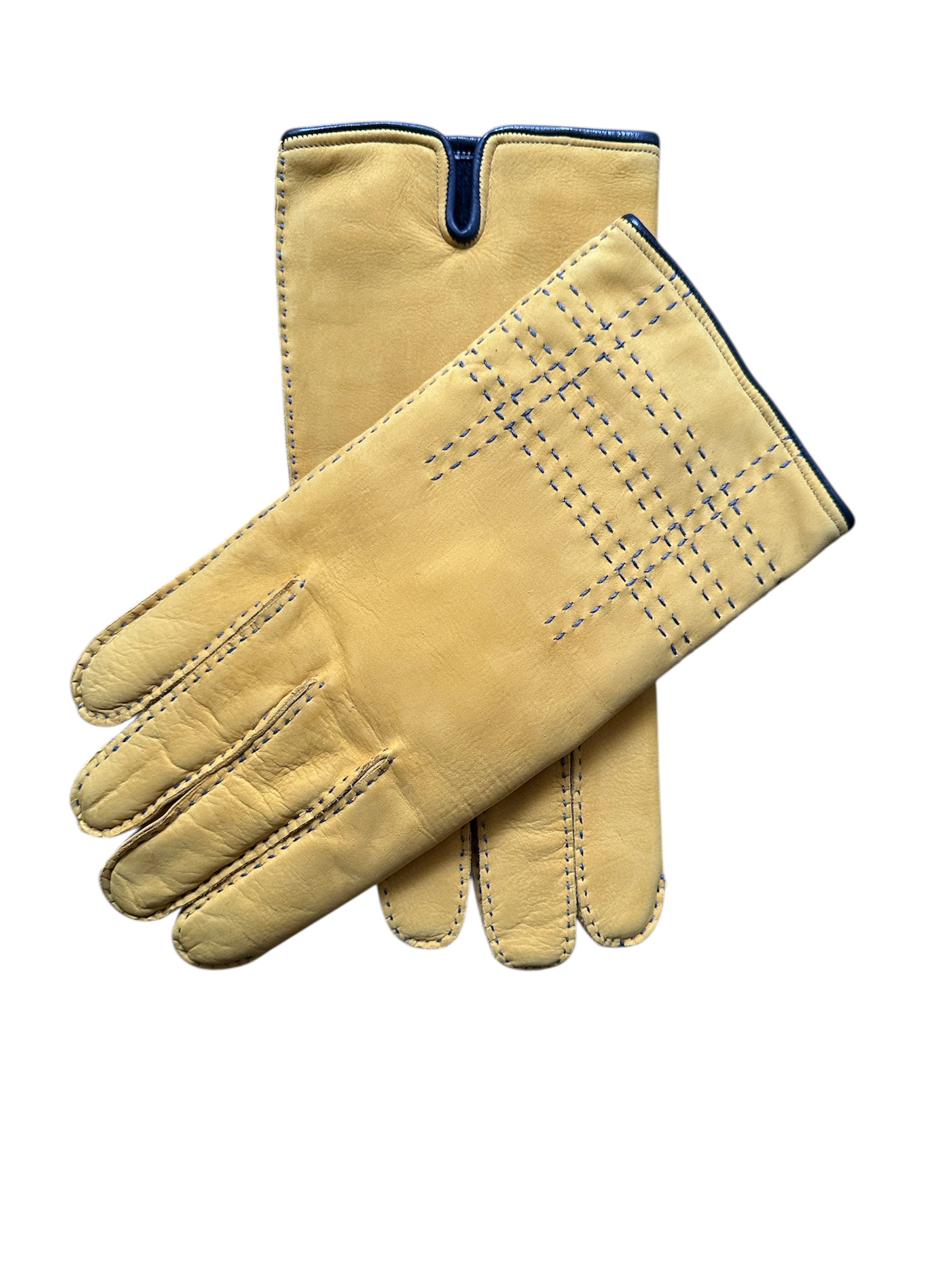 Nabuk calf gloves  cashmere lined Yellow