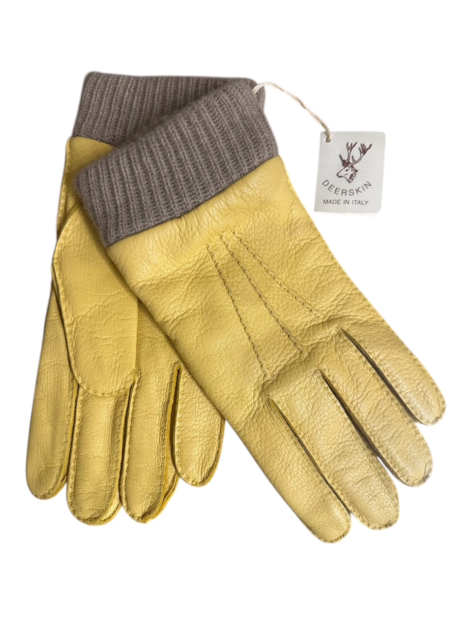 Deerskin gloves cashmere cashmere cuff